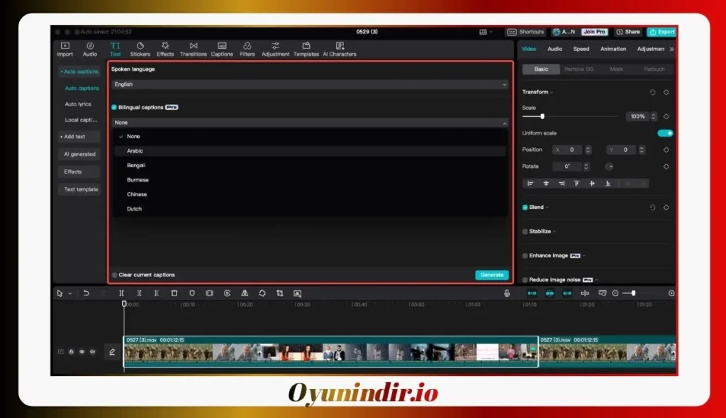 CapCut PRO İndir – Full PC Türkçe v9.4.0
