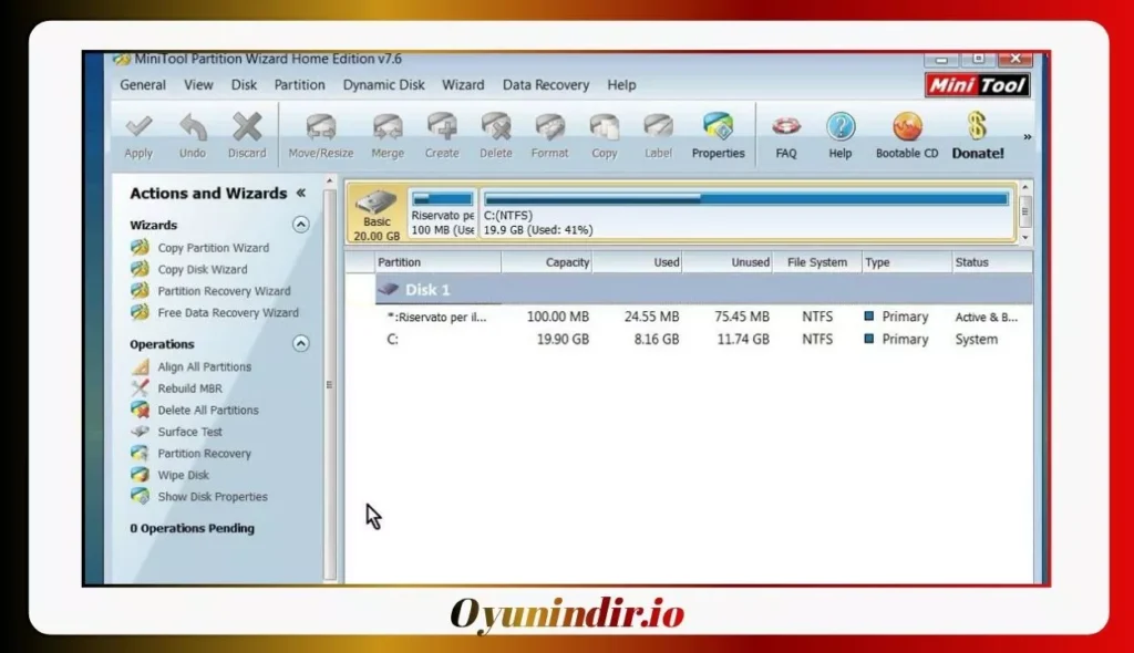 MiniTool Partition Wizard Full İndir – v13.9 PC
